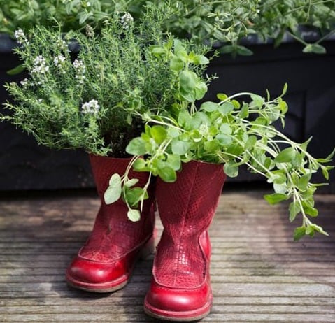 Repurposed Garden Art